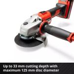 Einhell Professional Akku-Winkelschleifer AXXIO, 18Volt (rot/schwarz, ohne Akku und Ladegerät)