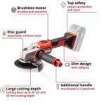 Einhell Professional Akku-Winkelschleifer AXXIO, 18Volt (rot/schwarz, ohne Akku und Ladegerät)