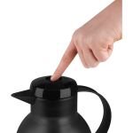 EMSA SAMBA Isolierkanne, 1 Liter (schwarz, QUICK PRESS Verschluss)