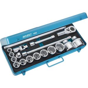 HAZET Steckschlüssel-Satz 1002, 3/4", 18-teilig (blau, mit Umschaltknarre)