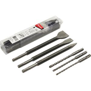 Makita SDS+ Bohrer- und Meißel-Set, Meißel- & Bohrer-Satz (6-teilig)