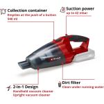 Einhell TE-VC 18 Li-Solo (schwarz/rot, ohne Akku und Ladegerät)