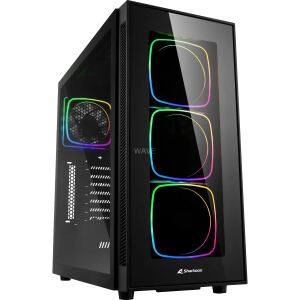 Sharkoon TG6 RGB (schwarz, Front und Seitenteil aus gehärtetem Glas)