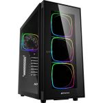 Sharkoon TG6 RGB (schwarz, Front und Seitenteil aus...