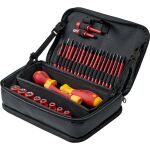 wiha Schraubendreher mit Bithalter 1/4" electric slimVario Set (rot/gelb, 32-teilig, mit slimBits und Stubby)
