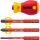 wiha Schraubendreher mit Bithalter-Set SoftFinish electric slimVario, 4-teilig (rot/gelb, Stubby mit slimBits)