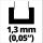 Einhell Ersatz-Sägeschwert 4500151, für Benzin-Kettensägen (35cm, 1,3mm)