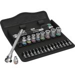 Wera 8100 SA 10 Zyklop Metal-Knarrensatz, zöllig, 1/4" (schwarz/grün, 28-teilig, Vollmetallknarre mit Durchsteckvierkant)