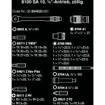 Wera 8100 SA 10 Zyklop Metal-Knarrensatz, zöllig, 1/4" (schwarz/grün, 28-teilig, Vollmetallknarre mit Durchsteckvierkant)