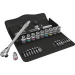 Wera 8100 SC 11 Zyklop Metal-Knarrensatz, zöllig, 1/2" (schwarz/grün, 28-teilig, Vollmetall-Umschaltknarre)