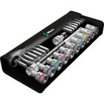 Wera 8100 SC 11 Zyklop Metal-Knarrensatz, zöllig, 1/2" (schwarz/grün, 28-teilig, Vollmetall-Umschaltknarre)