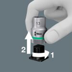 Wera 8100 SC 11 Zyklop Metal-Knarrensatz, zöllig, 1/2" (schwarz/grün, 28-teilig, Vollmetall-Umschaltknarre)