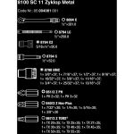 Wera 8100 SC 11 Zyklop Metal-Knarrensatz, zöllig, 1/2" (schwarz/grün, 28-teilig, Vollmetall-Umschaltknarre)
