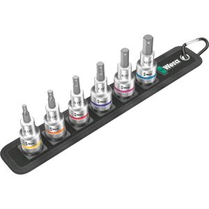 Wera Belt C 2 Zyklop Steckschlüsseleinsatz-Satz, 1/2" (schwarz, 6-teilig, mit Haltefunktion)