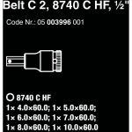 Wera Belt C 2 Zyklop Steckschlüsseleinsatz-Satz, 1/2" (schwarz, 6-teilig, mit Haltefunktion)