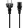 Goobay Kaltgeräte Anschlusskabel C13 > Schutzkontakt-Stecker (schwarz, 1,5 Meter, gerader Stecker)