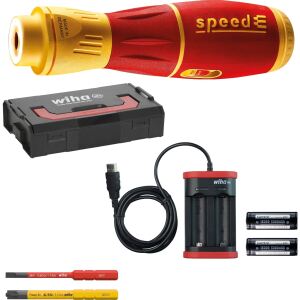 wiha E-Schraubendreher speedE II electric (rot/gelb, 2x Akku, in L-Boxx mini)