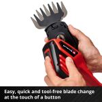 Einhell Power X-Change Akku-Grasschere/ -Strauchschere GE-CG 18/100 Li T-Solo, 18Volt (rot/schwarz, ohne Akku und Ladegerät, mit Teleskop-Stiel)