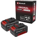 Einhell Akku Power-X-Change Twinpack 18V 4,0 Ah CB 1 (rot/schwarz, 2 Stück)