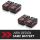 Einhell Akku Power-X-Change Twinpack 18V 4,0 Ah CB 1 (rot/schwarz, 2 Stück)