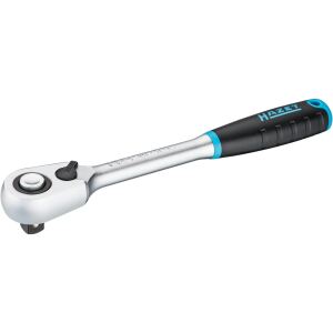 HAZET HiPer Feinzahn-Umschaltknarre 916HPS, 1/2" (schwarz/blau, Betätigungswinkel 4°, Sicherheitsverriegelung)