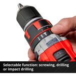 Einhell Professional Akku-Schlagbohrschrauber TP-CD 18/50 Li-i BL, 18Volt (rot/schwarz, 2x Li-Ionen Akku 2,0Ah)