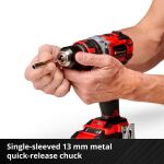 Einhell Professional Akku-Schlagbohrschrauber TP-CD 18/50 Li-i BL, 18Volt (rot/schwarz, 2x Li-Ionen Akku 2,0Ah)