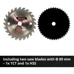 Einhell Power X-Change Akku-Mini-Handkreissäge TE-CS 18/89 Li-Solo, 18Volt (rot/schwarz, ohne Akku und Ladegerät)
