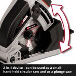 Einhell Power X-Change Akku-Mini-Handkreissäge TE-CS 18/89 Li-Solo, 18Volt (rot/schwarz, ohne Akku und Ladegerät)