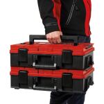 Einhell Systemkoffer E-Case S-F foam (schwarz/rot, mit 2 Schaumstoffeinlagen)