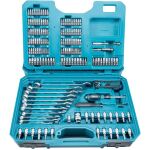 Makita Handwerkzeug-Set E-10883, 221-teilig (blau, inkl. 2 Umschalt-Knarren, 1/4" und 1/2")