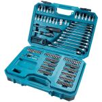 Makita Handwerkzeug-Set E-10883, 221-teilig (blau, inkl. 2 Umschalt-Knarren, 1/4" und 1/2")