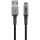 Goobay USB 2.0 Kabel, USB-A Stecker > USB-C Stecker (grau/silber, 2 Meter, Textilkabel mit Metallsteckern)