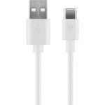 Goobay USB 2.0 Kabel, USB-A Stecker > USB-C Stecker (weiß, 2 Meter)