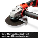 Einhell Professional Akku-Winkelschleifer AXXIO 18/150, 18Volt (rot/schwarz, ohne Akku und Ladegerät)