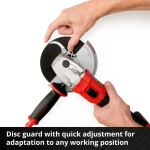 Einhell Professional Akku-Winkelschleifer AXXIO 18/150, 18Volt (rot/schwarz, ohne Akku und Ladegerät)