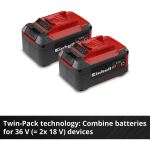 Einhell Akku Power-X-Change Plus TWIN-PACK 18Volt 5,2Ah (rot/schwarz, 2 Stück, ohne Ladegerät)