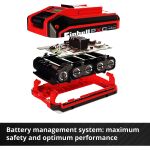 Einhell Akku Power-X-Change Plus 18Volt 4,0Ah (rot/schwarz)