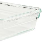 EMSA CLIP & CLOSE Glas-Frischhaltedose 1,3 Liter (transparent/rot, rechteckig)