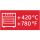 EMSA CLIP & CLOSE Glas-Frischhaltedose 0,8 Liter (transparent/rot, quadratisch)