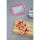 EMSA CLIP & CLOSE Glas-Frischhaltedose 0,8 Liter (transparent/rot, quadratisch)