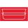 EMSA CLIP & CLOSE Glas-Frischhaltedose 0,85 Liter (transparent/rot, rechteckig)