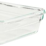 EMSA CLIP & CLOSE Glas-Frischhaltedose 2,0 Liter (transparent/rot, rechteckig)