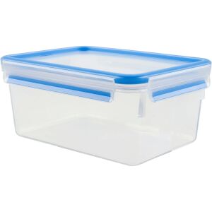 EMSA CLIP & CLOSE Frischhaltedose 3,7 Liter (transparent/blau, rechteckig, Großformat)