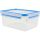 EMSA CLIP & CLOSE Frischhaltedose 3,7 Liter (transparent/blau, rechteckig, Großformat)