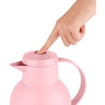 EMSA SAMBA Isolierkanne, 1 Liter (rosa, QUICK PRESS Verschluss)