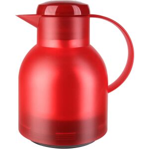 EMSA SAMBA Isolierkanne, 1 Liter (rot/transparent, QUICK PRESS Verschluss)