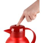 EMSA SAMBA Isolierkanne, 1 Liter (rot/transparent, QUICK PRESS Verschluss)