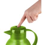 EMSA SAMBA Isolierkanne, 1 Liter (hellgrün/transparent, QUICK PRESS Verschluss)