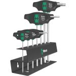 Wera 454/7 HF Set 2 Quergriff-Schraubendreher + Rack, 7-teilig (schwarz/grün, mit Haltefunktion)